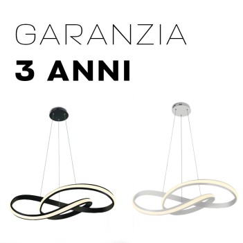 The Swirl: Lampadario Led a Sospensione design Bianco moderno e astratto