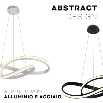 The Swirl: Lampadario Led a Sospensione design Bianco moderno e astratto