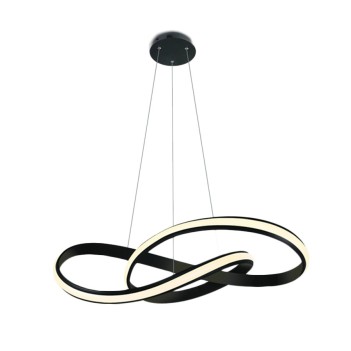 The Swirl: Lampadario Led a Sospensione design Nero moderno e astratto