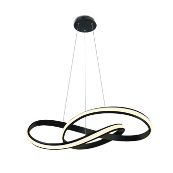 The Swirl Circular Design Suspension Led Chandelier Black 30W