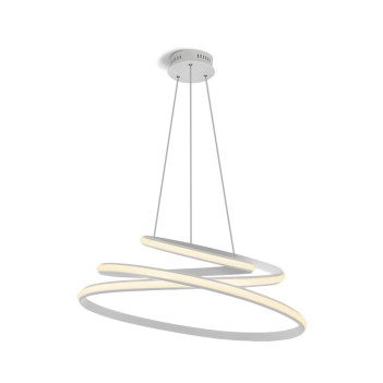 Lampadario Led a Sospensione 45W Bianco design moderno - The White Ring