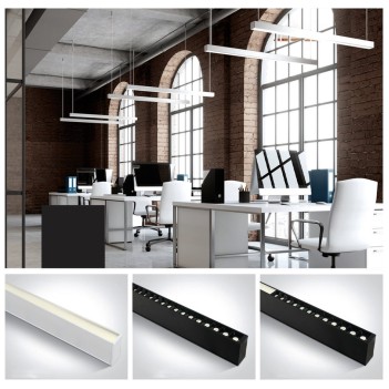 Linear Led Ceiling Light 40W 3800lm UGR17 CRI90 1300mm IP20 White Colour OFFICE Series