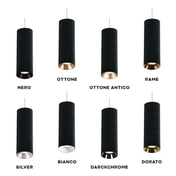 Spotlight with GU10 socket Pendant Cylinder series design Dark Light - Pendant