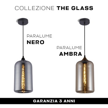 Lampada Led a Sospensione attacco E27 The Glass colore Nero