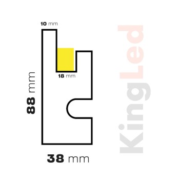 Cornice in Polistirolo per illuminazione indiretta KL115 - Retroilluminazione Battiscopa