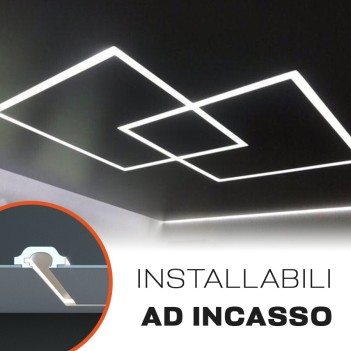 Polystyrene frame for indirect LED lighting KL112 of 100 cm - Ceiling