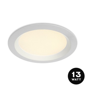 Recessed Downlight 13W 975lm Dual White CCT IP44 UGR19 Hole 135mm Colour White