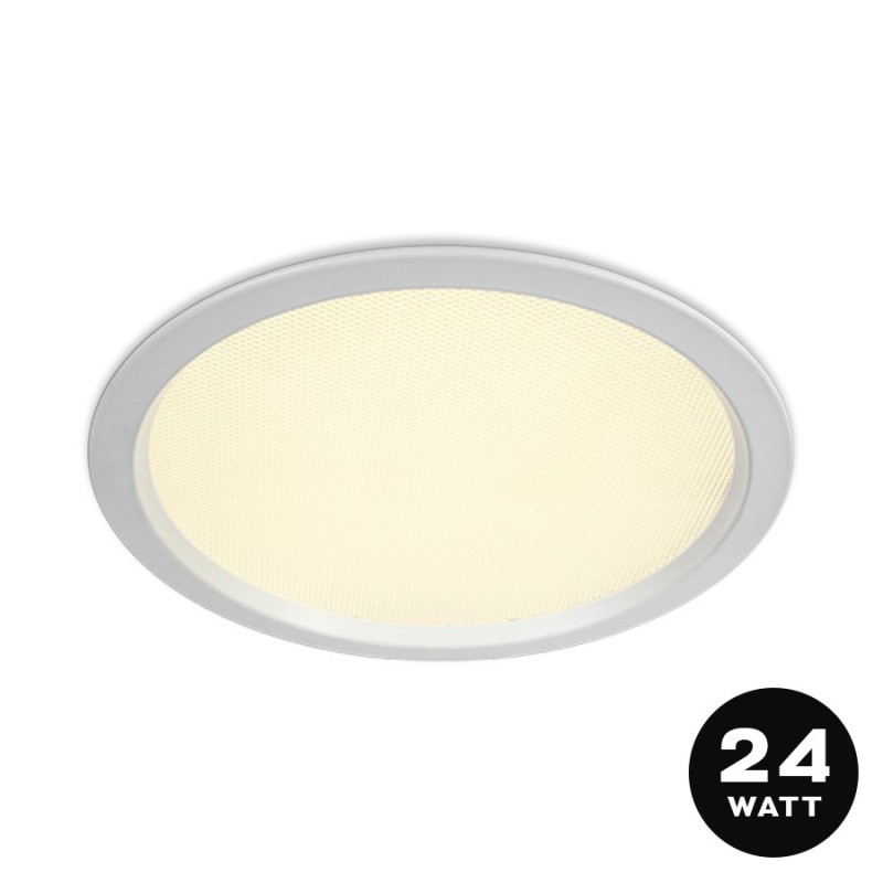 Downlight Plafoniera da Incasso 24W 1800lm IP44 UGR19 Foro 160mm Colore Bianco