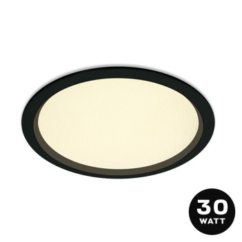 Recessed Downlight 30W 2250lm IP44 UGR19 Hole 205mm Colour Black
