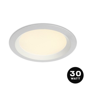 Recessed Downlight 30W 2250lm Dual White CCT IP44 UGR19 Hole 210mm Colour White