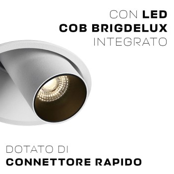 Faretto da incasso SERIE CYLINDER orientabile - Colore Nero