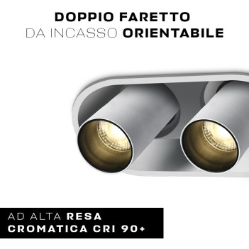 Faretto da incasso SERIE CYLINDER orientabile 14W - Colore bianco