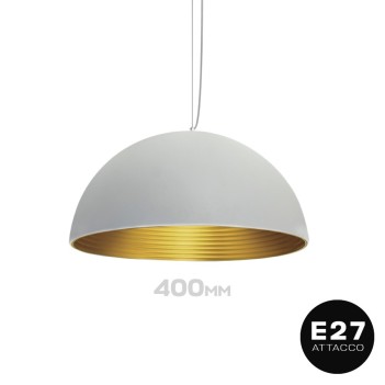 LED Pendant Chandelier Circular Design Bowl Shade 400mm E27 fitting White en