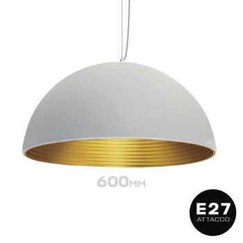 Lampadario Led a Sospensione Design Circolare diametro 60 cm colore bianco