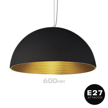 LED Pendant Chandelier Circular Design Bowl Shade 600mm E27 fitting Black