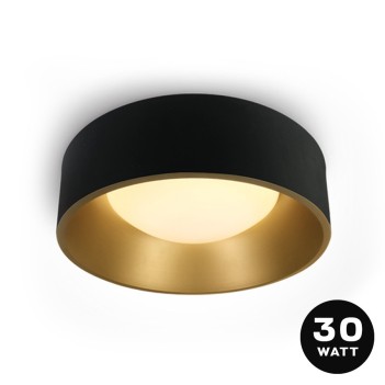 Ceiling Light 30W 2400lm 3000K D480 CRI90 IP20 Colour Black and Gold DECOR Series