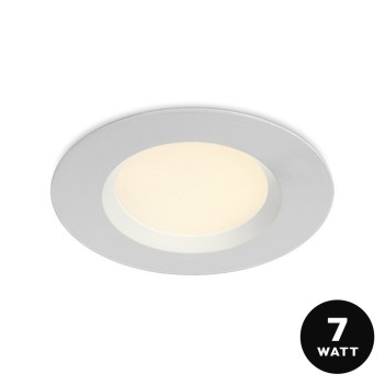 Downlight Plafoniera da Incasso 7W 525lm Dual White CCT IP44 UGR19 Foro 95mm Colore Bianco