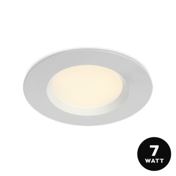 Recessed Downlight 7W 525lm Dual White CCT IP44 UGR19 Hole 95mm Colour White
