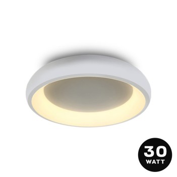 Plafoniera da Soffitto 30W 2550lm 3000K D400 IP20 Colore Bianco Serie DECOR