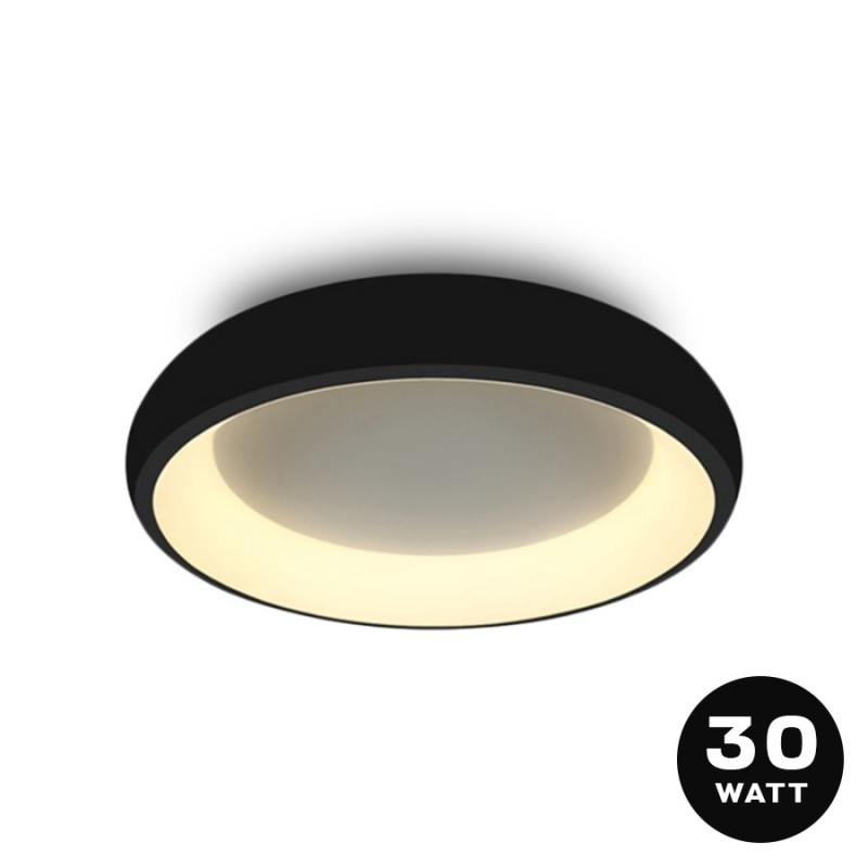 Ceiling Light 30W 2550lm 3000K D400 IP20 Black Colour DECOR Series