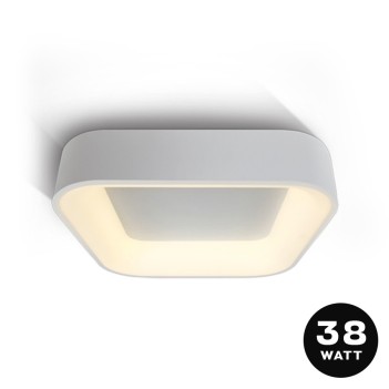 Plafoniera da Soffitto 38W 3230lm 3000K D450x450 IP20 Quadrata Colore Bianca Serie DECOR