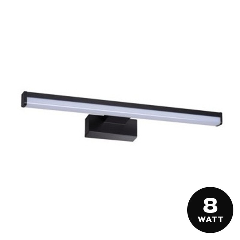 Lampada da Parete 8W 570lm 230V IP44 - ASTEN 40cm Nero su