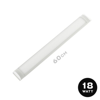 White Linear LED Ceiling Light 18W 1275LM IP20 60cm
