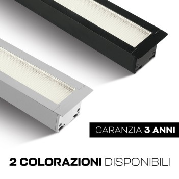 Plafoniera Led Lineare da incasso 40W 3800lm UGR19 CRI90 1210mm IP20 Colore Bianca Serie OFFICE