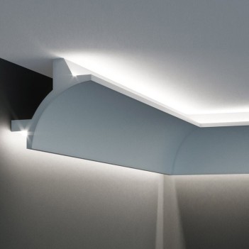 Cornice in Polistirolo per illuminazione LED indiretta da 100 cm - Effetto luce bidirezionale - K122