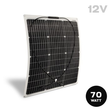 PANNELLO SOLARE FLESSIBILE ETFE 70W 12V MONOCRISTALLINO su