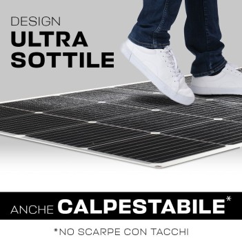 Pannello Solare FLESSIBILE 175W 12V MONOCRISTALLINO - Garanzia 5 Anni