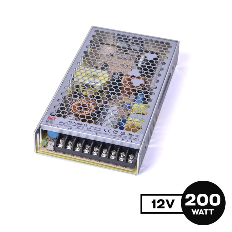 Meanwell Power Supply 200W for Led Strip 12V Transformer Meanwell Power Supply 200W for Led Strip 12V Transformer