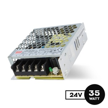Alimentatore Meanwell 35W per Strip Led 24V Trasformatore LRS-35-24