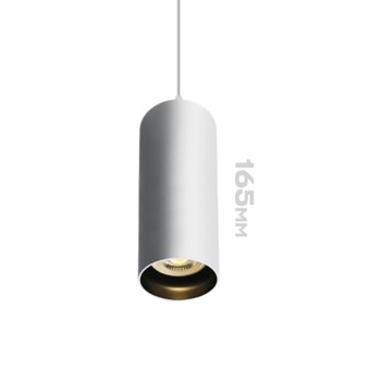 Faretto Spotlight a sospensione con attacco GU10 Serie Pendant Cylinder Bianco