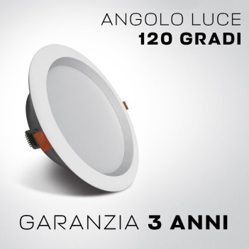 Downlight BUDGET Plafoniera da Incasso 30W 2100lm IP20 120D Foro 210mm Colore Bianco