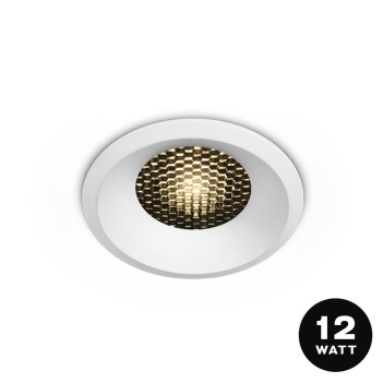 Downlight HONEYCOMB Faretto da Incasso 12W 1000lm 3000K IP20 UGR19 36D Foro 72mm Colore Bianco Dimmerabile