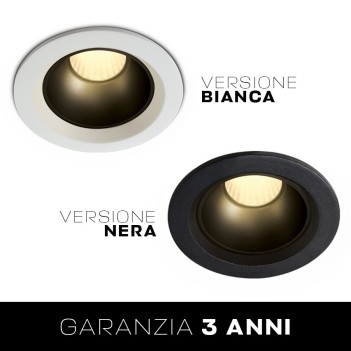 SERIE RETRO 7W CRI80+ 45D recessed spotlight with 65 mm hole colour Black en