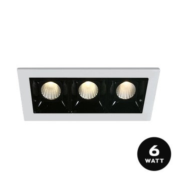 SHOP SQUARE SERIES 6W CRI80+ 30D recessed spotlight with 97x36 mm hole colour