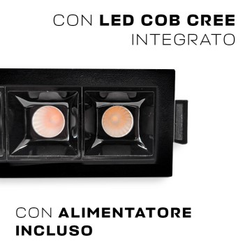 SHOP SQUARE SERIES 6W CRI80+ 30D recessed spotlight with 97x36 mm hole colour