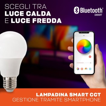 Lampadina Led E27 10W 800lm CCT Smart Bluetooth su KingLed