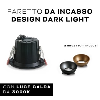 RETRO SERIES 20W CRI80+ 45D recessed spotlight with 105 mm hole colour Black en