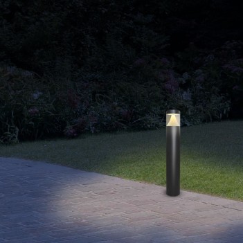 Decorative garden lamp 12W IP65 1000lm Black 80 cm - Bollards Series en