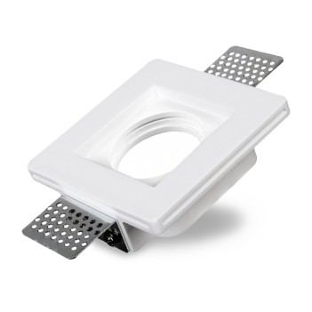 Square 1495 Slim Ceramic Plaster Spotlight Holder - Recessed