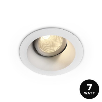 Downlight COB DARK LIGHT Faretto da Incasso 7W 560lm IP20 60D Foro 80mm Colore Bianco Orientabile