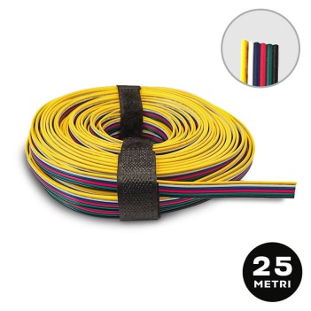 Roll cable rgbcct 6 pole 6x0.34mm2 in roll of 25mt