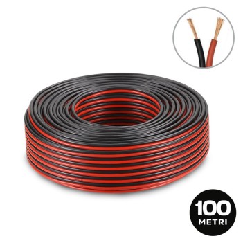 Cavo Positivo Negativo Diametro 2x0,35mm2 Matasa 100mt