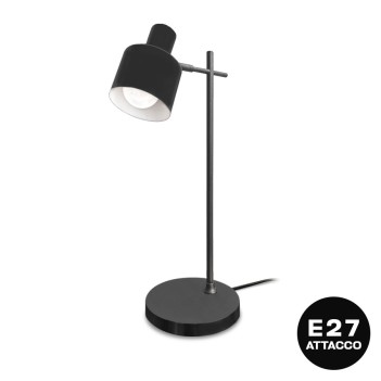 Lampada Led da Tavolo Nera con attacco E27 - Stile Retrò