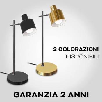 Lampada Led da Tavolo Nera con attacco E27 - Stile Retrò