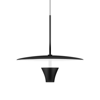 Pendant lamp light Up&Down 12w 48V 1000lm 3000K for SUPREMA track - Flower Series colour Black