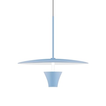 Lampada a sospensione luce Up&Down 12w luce calda per binario a 48V - Flower Celeste